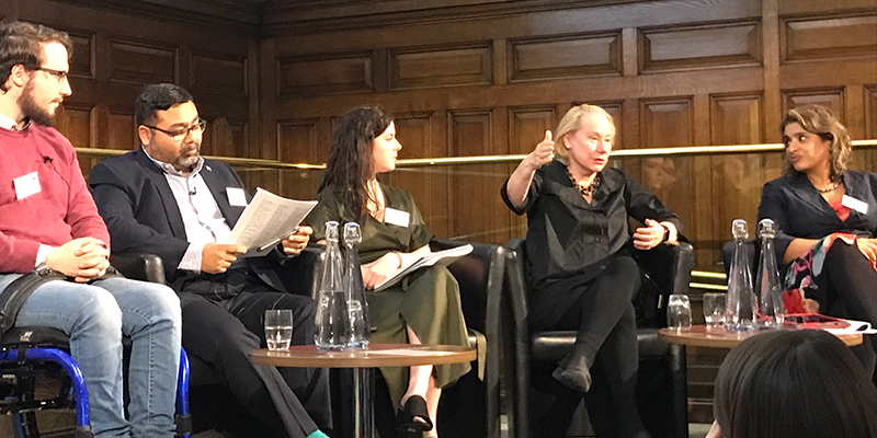 Members of a discussion panel on stage at our Insight event